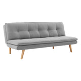 Sarantino 3 Seater Linen Couch Sofa Bed Lounge Futon - Light Grey SOFA-M2490-LNN-LGY