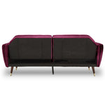 Sarantino Faux Velvet Tufted Sofa Bed Couch Futon - Burgundy SOFA-M2540-SUE-BNY