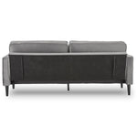 Sarantino Faux Velvet Sofa Bed Couch Furniture Lounge Suite Seat Grey SOFA-M2810-SUE-GRY