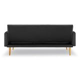 Sarantino 3 Seater Modular Linen Fabric Sofa Bed Couch - Black SOFA-M2840-LNN-BK