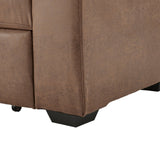 Sarantino Distressed Faux Leather Sofa Bed Couch Lounge - Brown SOFA-M2900-FBC-BRN