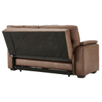 Sarantino Distressed Faux Leather Sofa Bed Couch Lounge - Brown SOFA-M2900-FBC-BRN