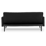 Sarantino Tufted Faux Linen 3-Seater Sofa Bed with Armrests - Black SOFA-M2930-LNN-BK