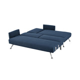 Mia 3-Seater Sofa Bed with Chaise & 3 Pillows by Sarantino - Blue SOFA-M7818-BU