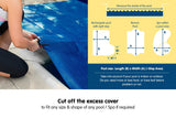 400 Micron Solar Swimming Pool Cover Silver/Blue - 7m x 4m SPC-2C4-7X4-L