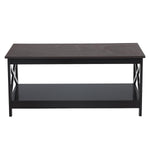 Sarantino Irene Black Cross Coffee Table TBL-NTD-007-26