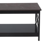 Sarantino Irene Black Cross Coffee Table TBL-NTD-007-26