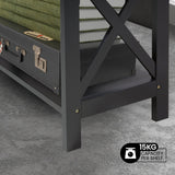 Sarantino Daphne 5-Tier Cross Panel Bookshelf TBL-NTD-027-17