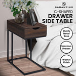 Sarantino C-Shaped Drawer Side Table TBL-NTD-576-04