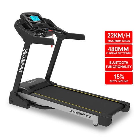 Powertrain K2000 Treadmill w/ Fan & Auto Incline Speed 22km/h TML-HSM-K2000
