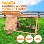 Furtastic Triangle Wooden Rabbit Hutch WCC-JOY-002-TRI