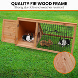 Furtastic Triangle Wooden Rabbit Hutch WCC-JOY-002-TRI