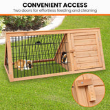 Furtastic Triangle Wooden Rabbit Hutch WCC-JOY-002-TRI