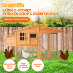 Furtastic Large Chicken Coop & Rabbit Hutch With Ramp WCC-JOY-003-LHR