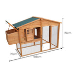 Furtastic Large Chicken Coop & Rabbit Hutch With Ramp WCC-JOY-003-LHR