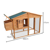 Furtastic Large Chicken Coop & Rabbit Hutch With Ramp WCC-JOY-003-LHR