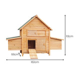 Furtastic Wooden Chicken Coop & Rabbit Hutch With Ramp Nesting Boxes WCC-JOY-008-HBR