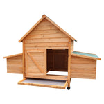 Furtastic Wooden Chicken Coop & Rabbit Hutch With Ramp Nesting Boxes WCC-JOY-008-HBR