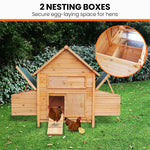 Furtastic Wooden Chicken Coop & Rabbit Hutch With Ramp Nesting Boxes WCC-JOY-008-HBR