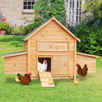 Furtastic Wooden Chicken Coop & Rabbit Hutch With Ramp Nesting Boxes WCC-JOY-008-HBR