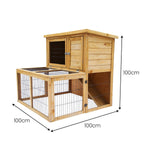 Furtastic 2-Storey Chicken Coop & Rabbit Hutch With Large Run WCC-JOY-009-CSR