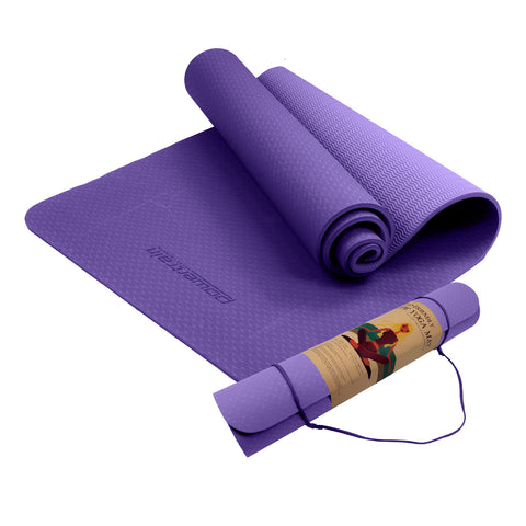 Powertrain Eco-Friendly TPE Yoga Pilates Exercise Mat 6mm - Lilac YM-TPE-SC-LIL